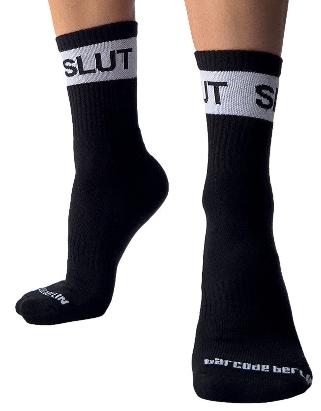 Fetish Slut – Black Tulle Socks In A Sensual Style