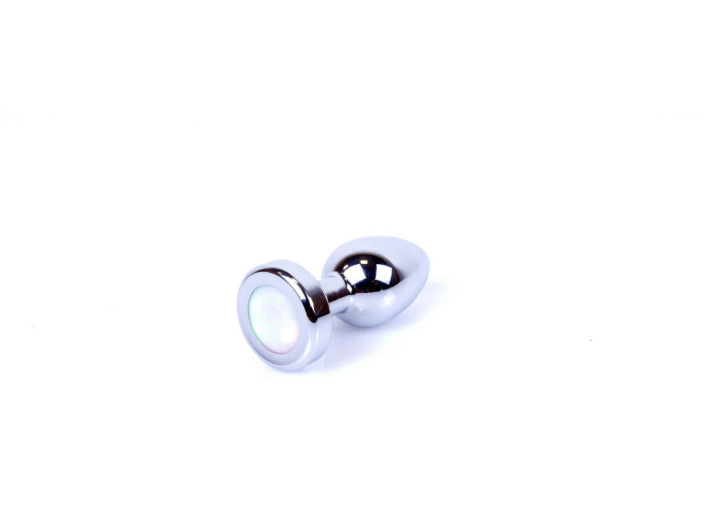 Plug-jewellery Anal Plug Led Light Coolable And Heatable 7 Cm Silver