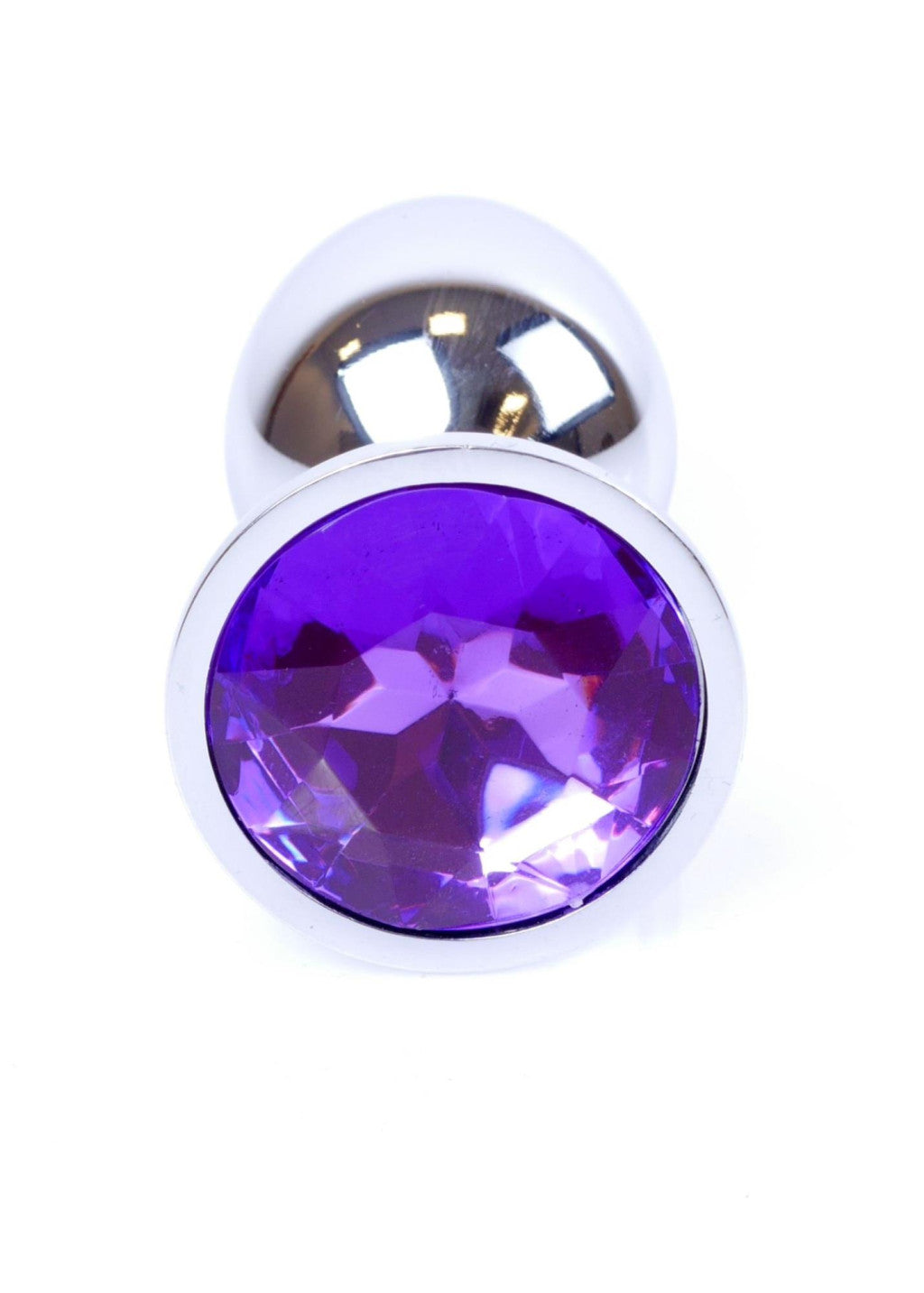 Anal Plug Elegant Metal Decoration 7 Cm Purple