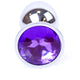 Anal Plug Elegant Metal Decoration 7 Cm Purple