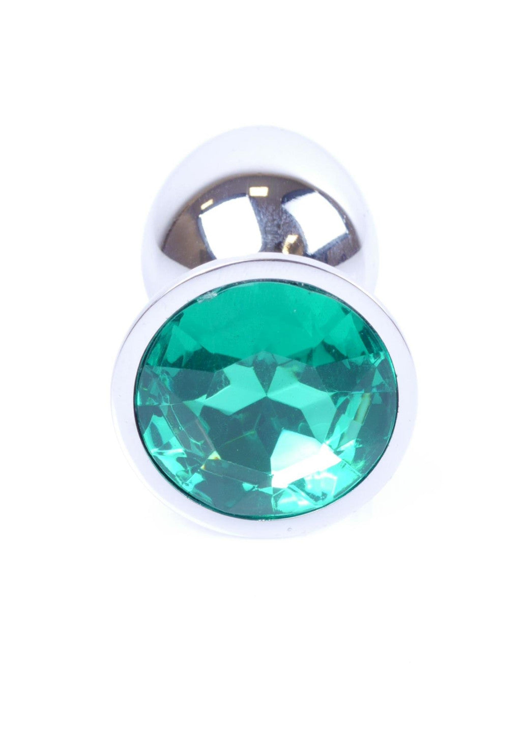 Anal Plug Jeweled Stainless Steel 7 Cm Green