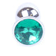 Anal Plug Jeweled Stainless Steel 7 Cm Green