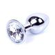 Plug Jewelry Made Of Steel Coolable And Heatable 7 Cm With Transparent Crystal Decoration
