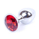 Anal Plug With Decorative Crystal Metal 7 Cm Red