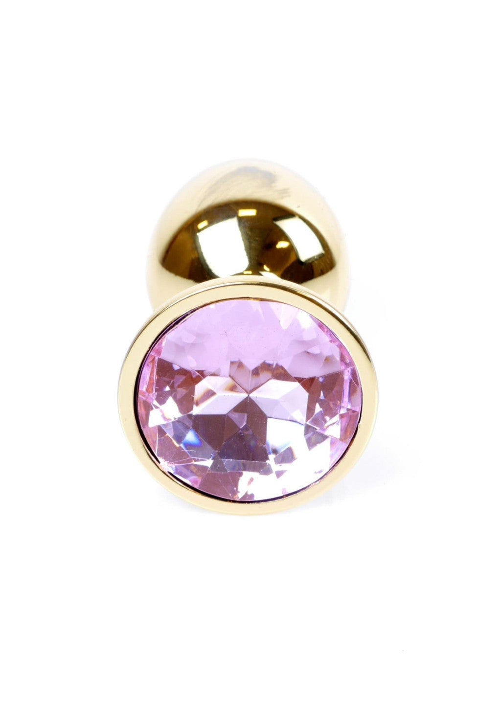 Sex Toy Anal Plug Metal Coolable 7 Cm Pink Crystal