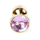 Sex Toy Anal Plug Metal Coolable 7 Cm Pink Crystal