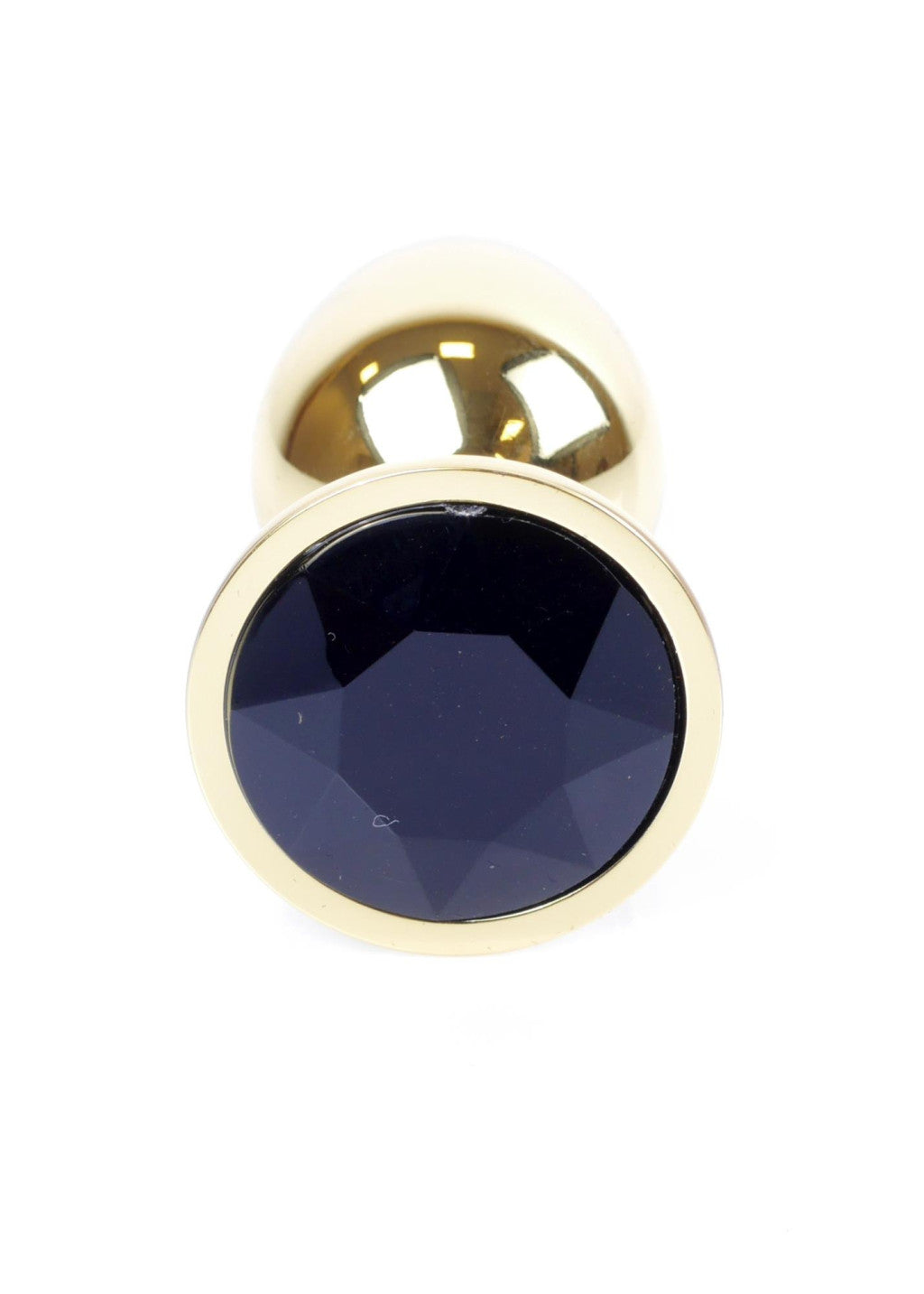 Anal Plug Metal Decorative Stone 7 Cm Black