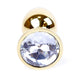 Anal Plug With Crystal Decoration Coolable-heatable 7 Cm Transparent