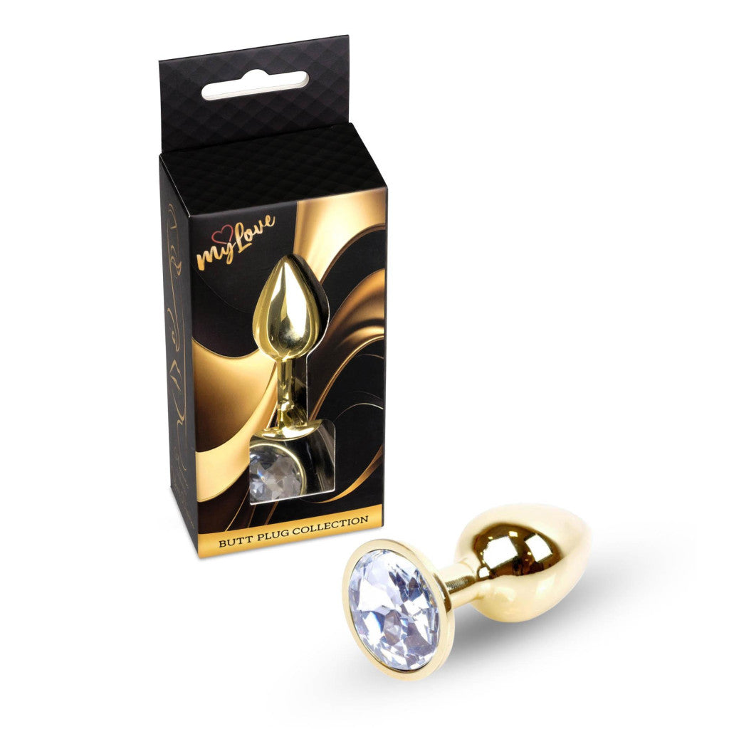 Mylove Toys Anal Plug Steel Jeweled 7 Cm Transparent
