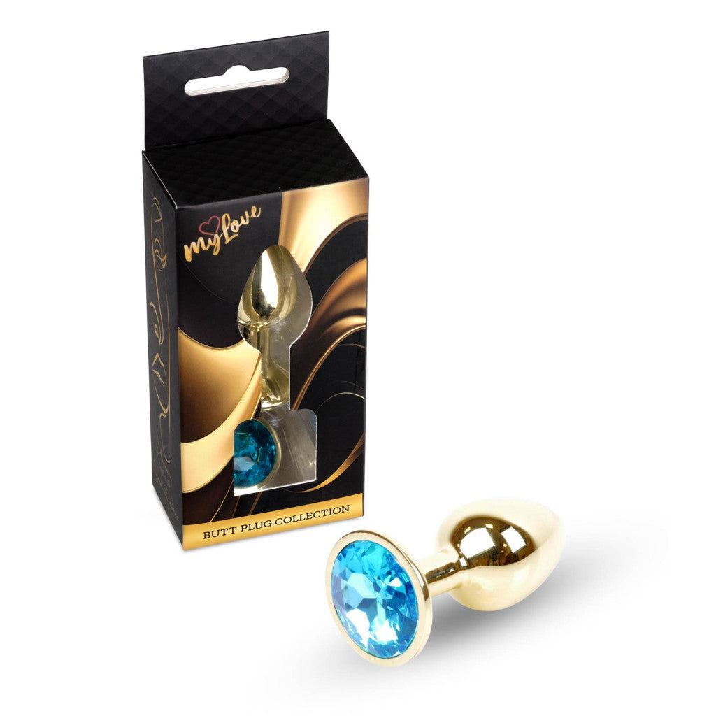 Mylove Toys Anal Plug Comfortable Metal 7 Cm Light Blue