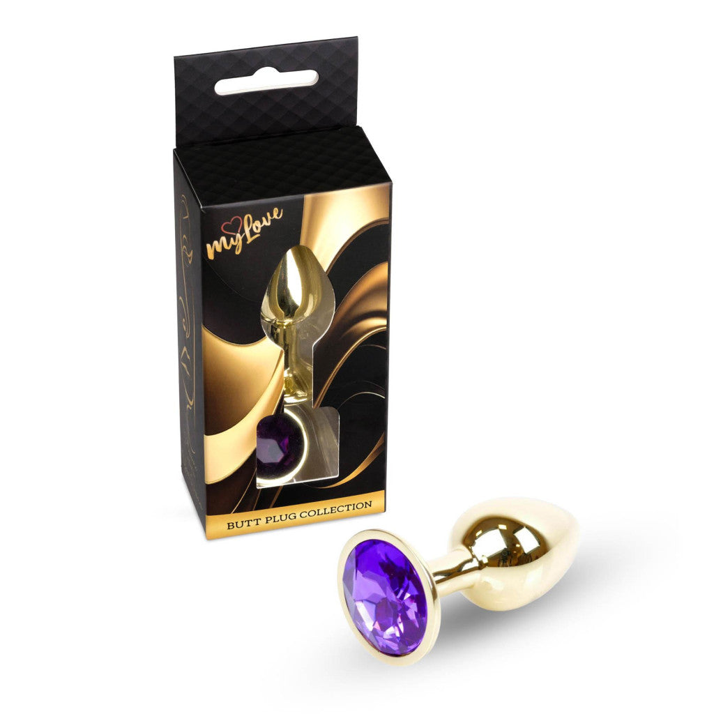 Mylove Toys Anal Plug Metal Decorated 7 Cm Purple