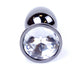 Anal Plug Anatomically Shaped Decorated 7 Cm Silver Grey