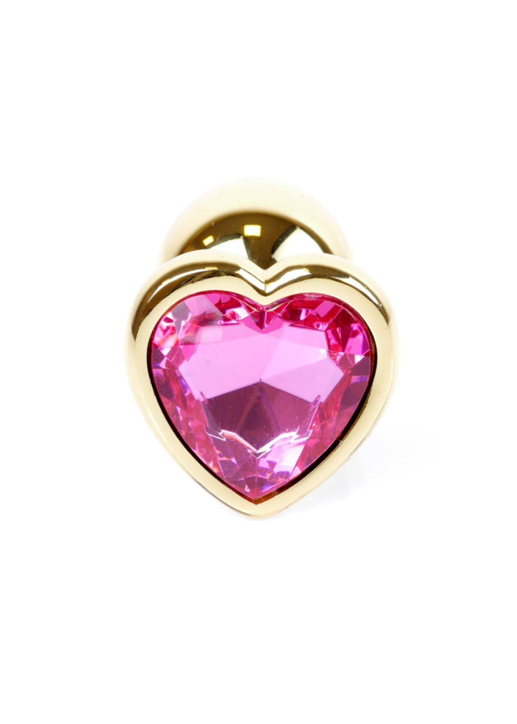 Anal Plug Heart-shaped Metal 7 Cm Pink