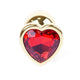 Sex Toy Anal Plug Metal Decorated 7 Cm Red