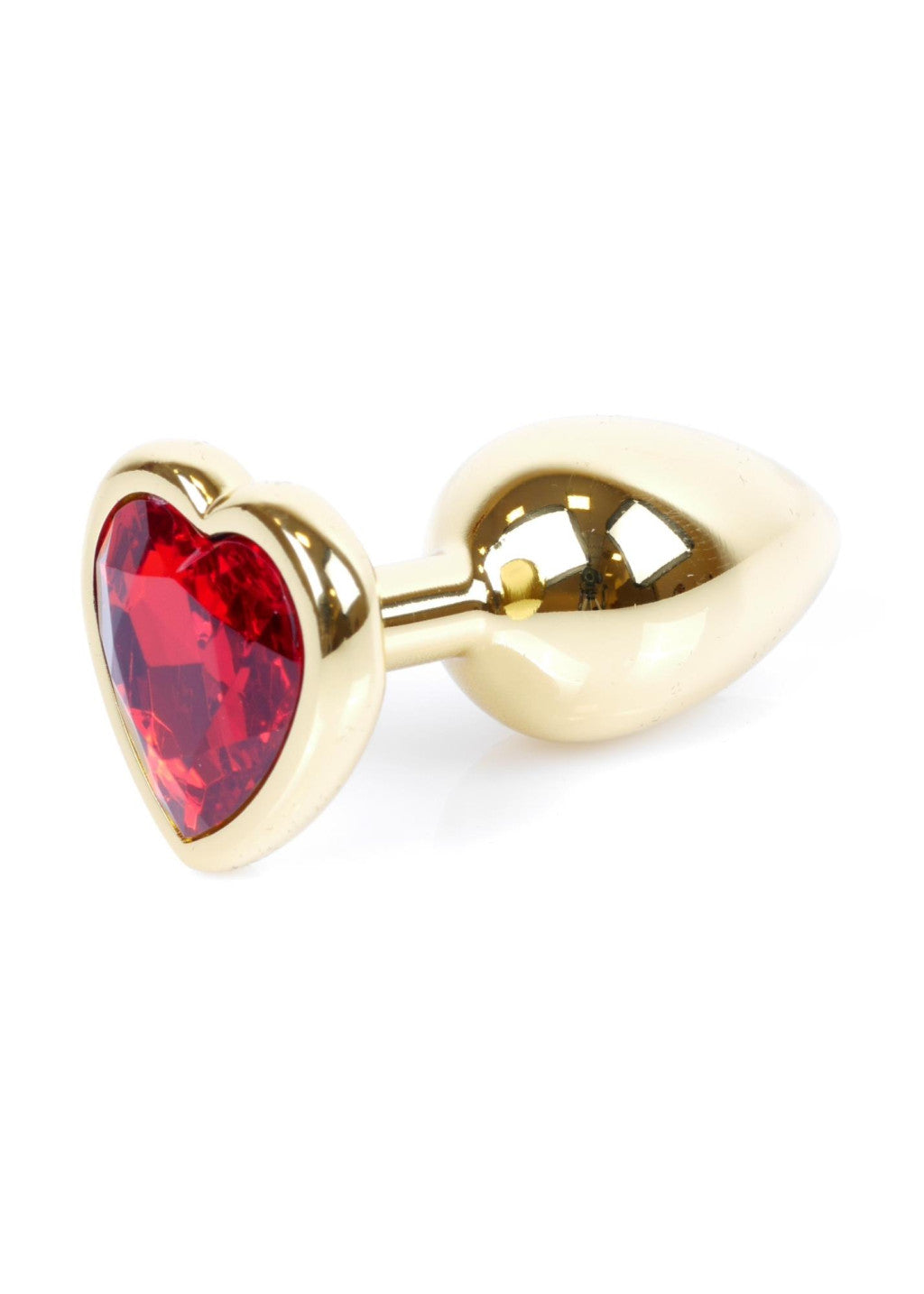 Sex Toy Anal Plug Metal Jeweled Coolable 7 Cm Red