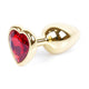 Sex Toy Anal Plug Metal Jeweled Coolable 7 Cm Red