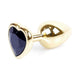 Anal Plug Jeweled Coolable Heatable 7 Cm Black Stainless Steel