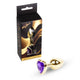 Jewelry Anal Plug Small Purple Crystal 7 Cm Stainless Steel