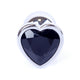 Anal Plug Metal Jeweled Coolable 7 Cm Black