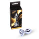 Anal Plug Metal Coolable-heatable 7 Cm With Transparent Crystal Decoration