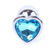 Anal Plug Anatomical Coolable Heatable 7 Cm Light Blue Metal