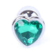 Anal Plug Jeweled Anatomical Shape 7 Cm Green