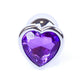 Sex Toy Anal Plug Ball-shaped Metal 7 Cm Purple