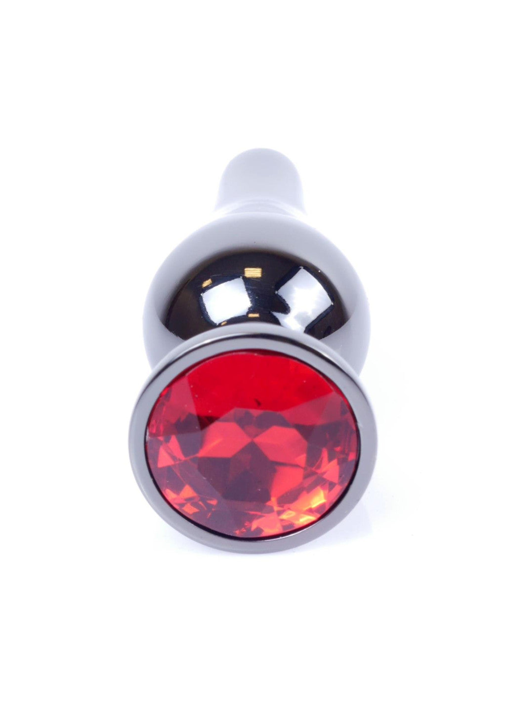 Anal Plug Anatomical Coolable 9.5 Cm Red Silver