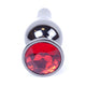 Anal Plug Anatomical Coolable 9.5 Cm Red Silver