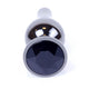 Anal Plug Exclusive Stainless Steel 9.5 Cm Black With Silver Decoration
