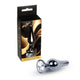 Mylove Toys Anal Plug Anatomical Jeweled 9.5 Cm Silver-colored