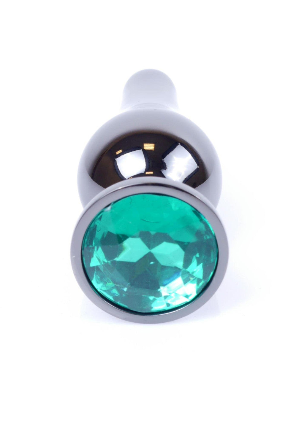 Anal Plug Stylish Metal Jewelry Cooler-warmer 9.5 Cm Green