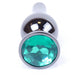 Anal Plug Stylish Metal Jewelry Cooler-warmer 9.5 Cm Green