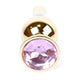 Anal Plug Metal Anatomical Shape Decorated 9.5 Cm Gold-pink