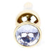 Anal Plug Elegant Metal Material 9.5 Cm Transparent