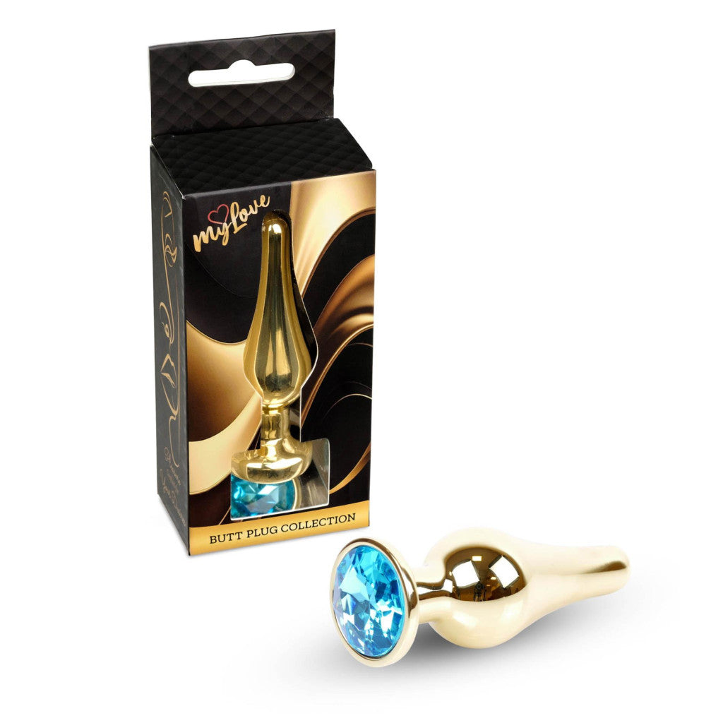 Mylove Toys Anal Plug Metal Coolable-heatable 9.5 Cm Light Blue