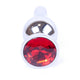 Anal Plug Anatomical Shape Decorative Base Edge 9.5 Cm Red
