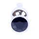 Metal Anal Dildo Coolable Heatable 9.5 Cm With Black Base Crystal