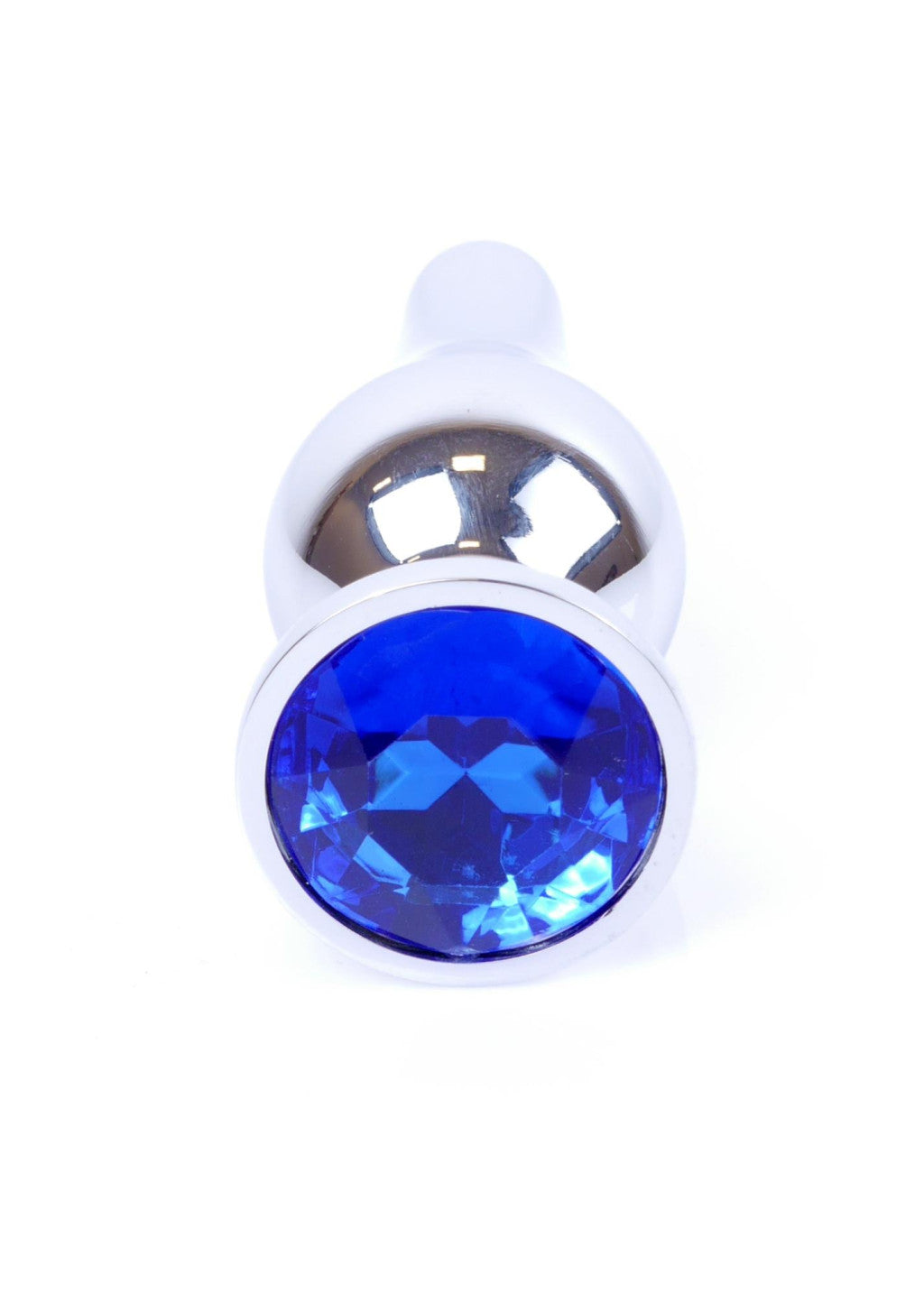 Sex Toy Anal Plug Metal Shaped 9.5 Cm Dark Blue