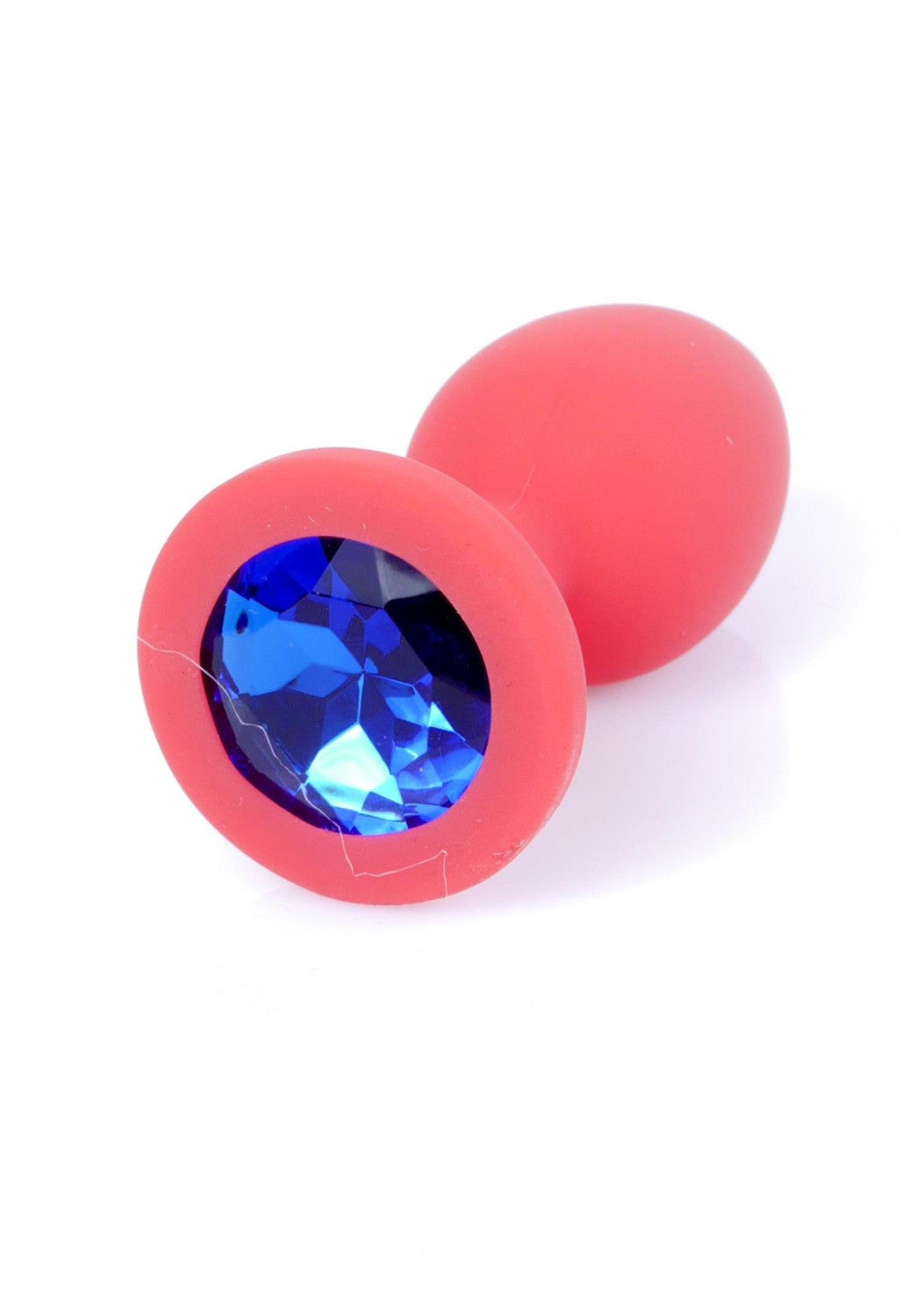 Anal Plug Silicone Design Blue-eyed Crystal 7 Cm Blue