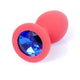 Anal Plug Silicone Design Blue-eyed Crystal 7 Cm Blue