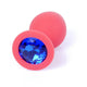 Anal Plug Silicone Smooth Cute 8 Cm With Blue Diamond
