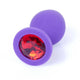 Anal Plug Silicone Jeweled Bulbous Anatomical 8 Cm Red Diamond