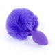 Silicone Anal Plug Soft Bunny Tail 6.5 Cm Purple