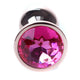 Anal Plug Metal Coolable 7 Cm With Rose Gold Base Stone