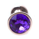Anal Plug Metal Anatomical Decorated 7 Cm Purple-gold