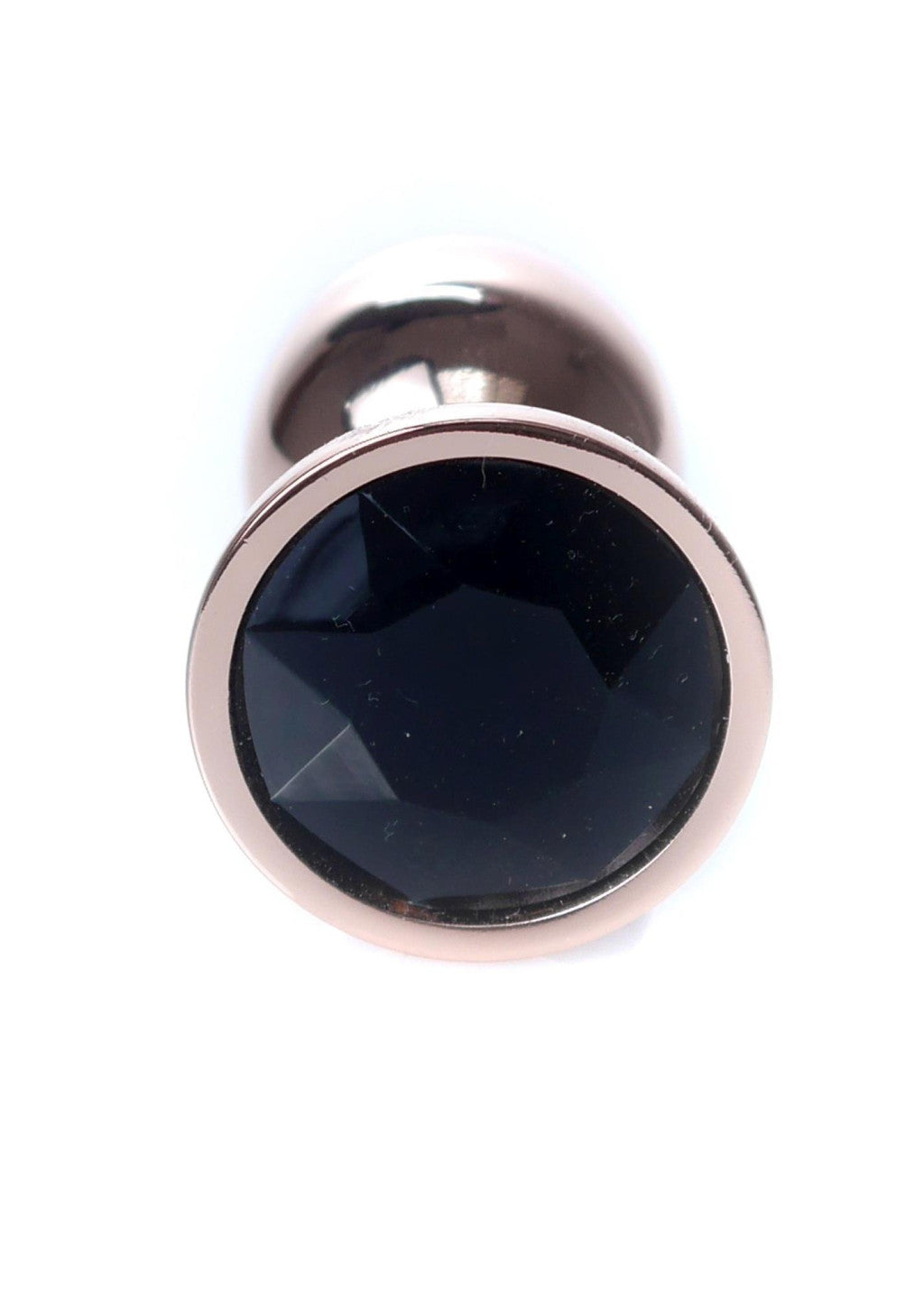 Anal Plug Metal Cooling And Heating 7 Cm Black Red Gold Stone