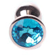 Anal Plug Metal Coolable 7 Cm Light Blue Gold Red