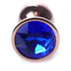 Anal Plug Metal Coolable Round 7 Cm Blue Gold Red Ornament