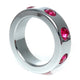 Pierścień Penis Ring Metal Material Diamond Decoration Medium Pink